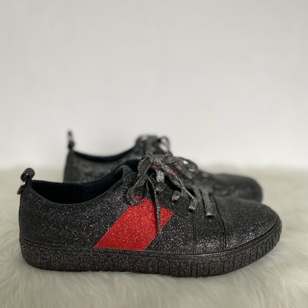 Opening Ceremony Black Glitter Sneakers 7.5
